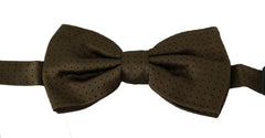 Dolce & Gabbana Brown Polka Dots Silk Adjustable Neck Papillon Men Bow Tie -  Neckties, Men -  Dolce & Gabbana.