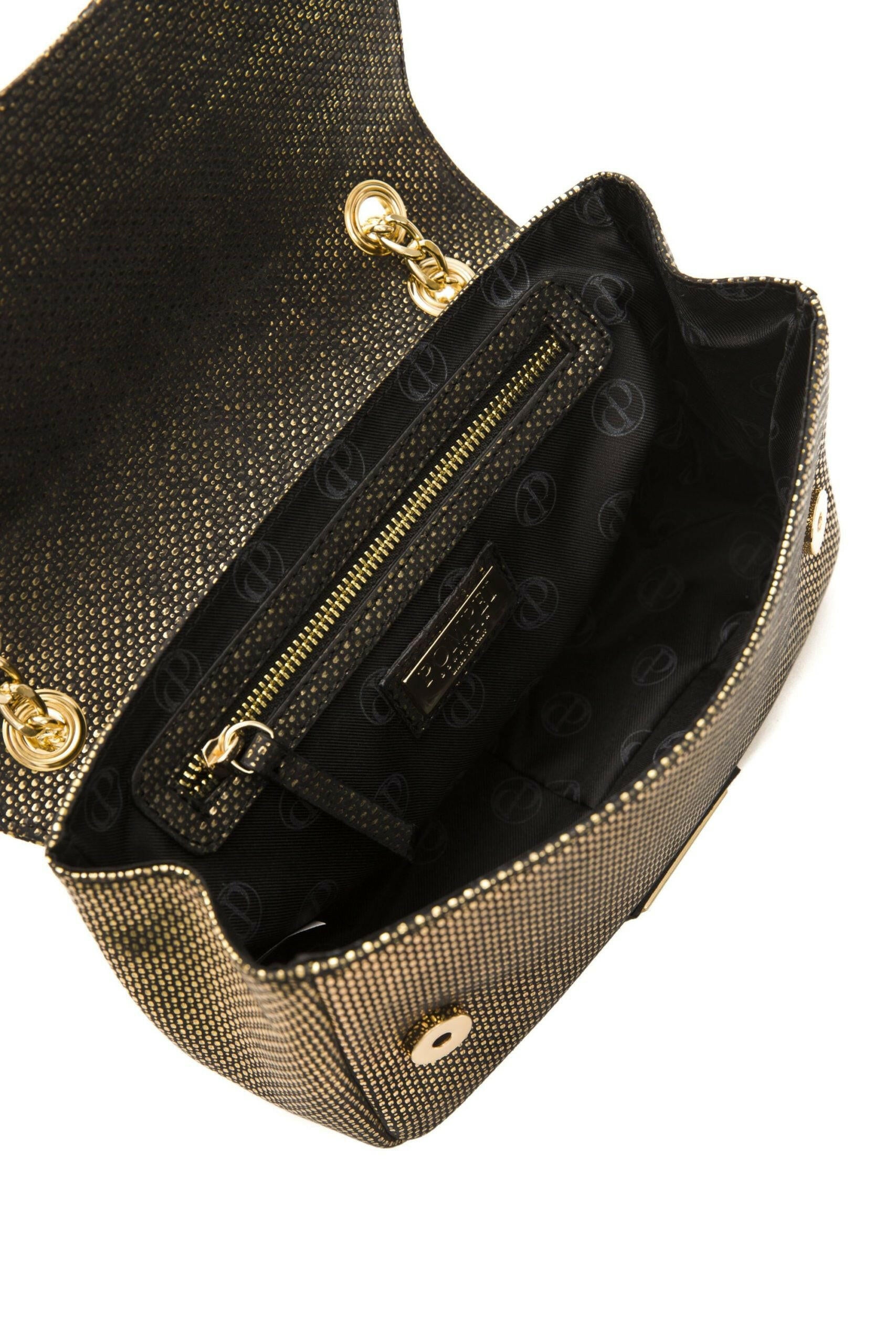 Pompei Donatella Black Leather Women Crossbody Bag -  Luxury Cross Body Bag for Women -  Pompei Donatella.