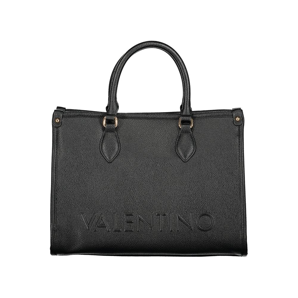 Valentino - Structured Textured Handbag with Detachable Strap - Black
