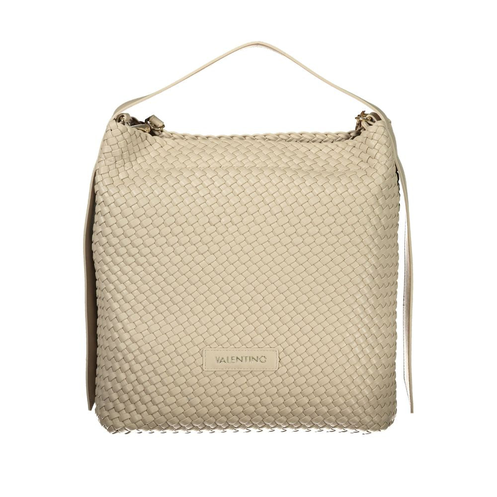 Valentino - Sophisticated Woven Polyurethane Shoulder Bag - Beige