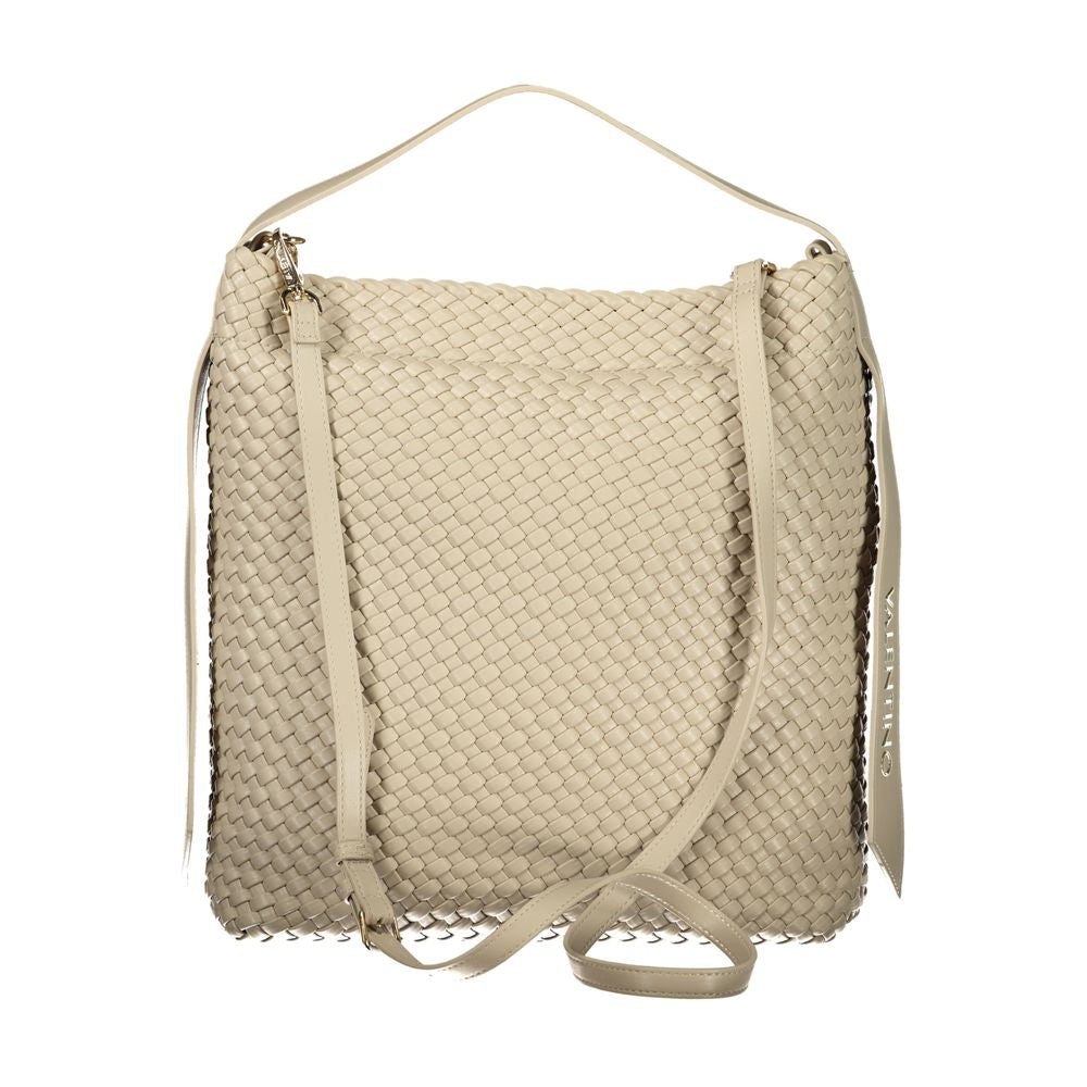 Valentino - Sophisticated Woven Polyurethane Shoulder Bag - Beige