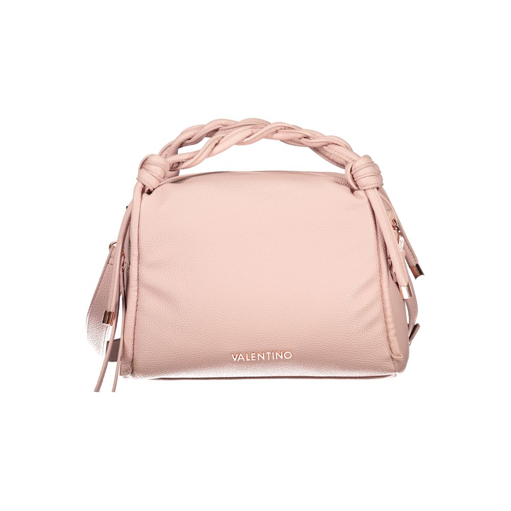 Valentino - Elegant Braided Handle Structured Handbag - Pink