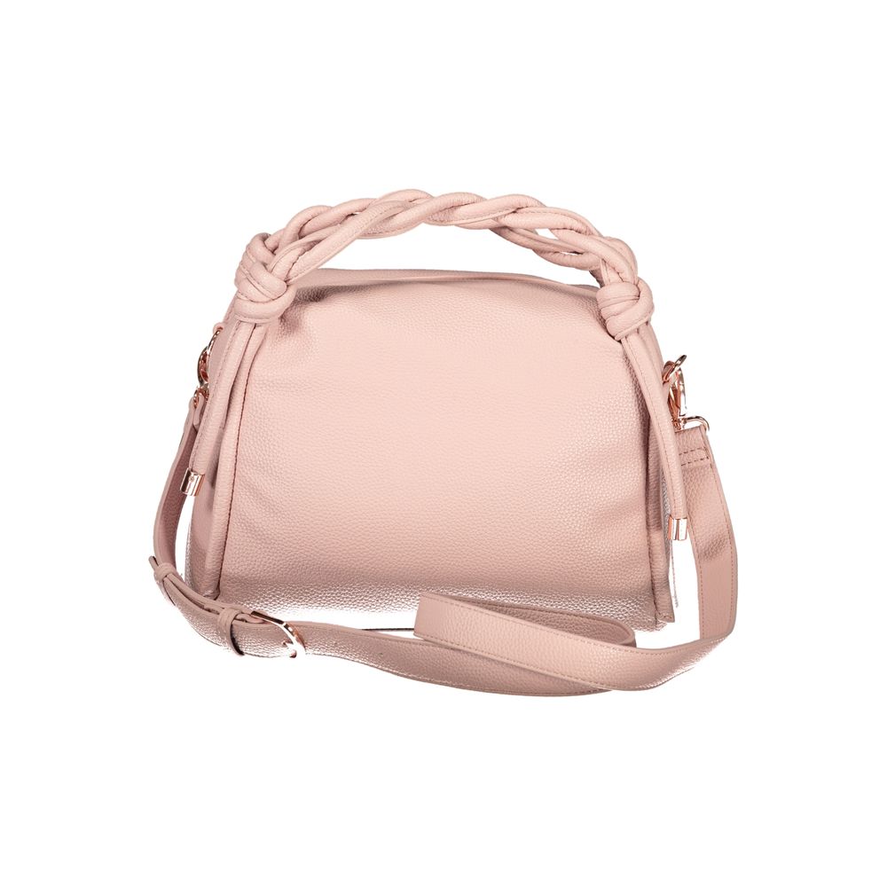 Valentino - Elegant Braided Handle Structured Handbag - Pink