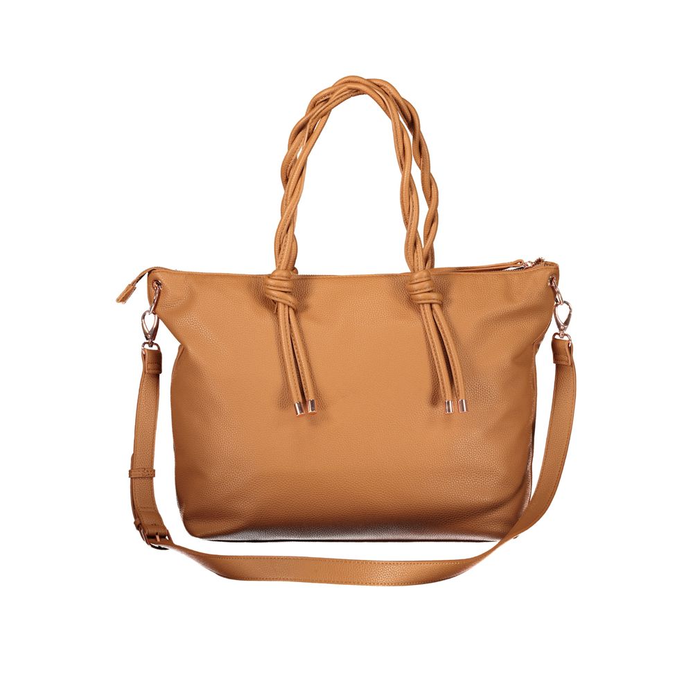 Valentino - Sophisticated Braided Handle Tote Bag - Brown