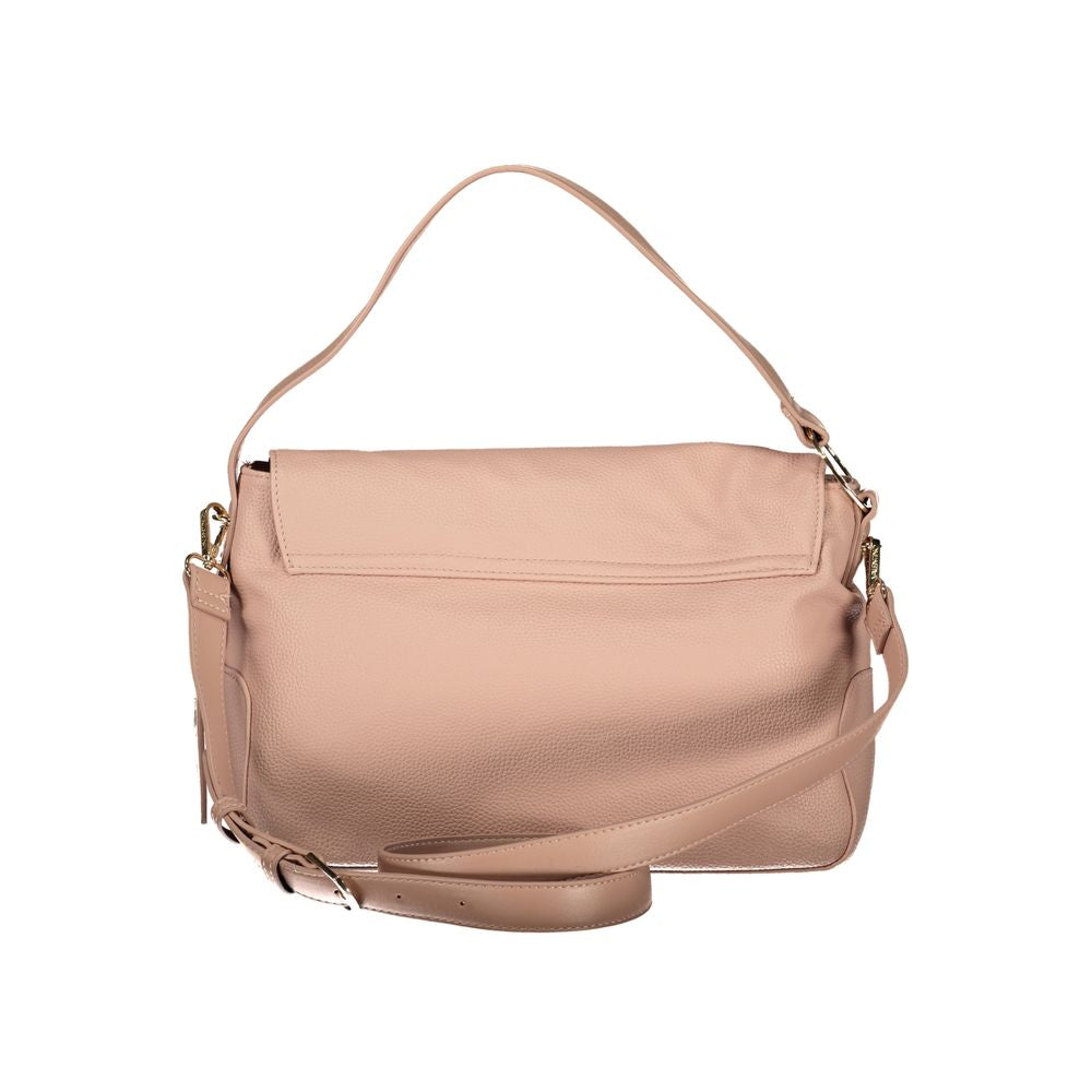 Valentino - Sophisticated Textured Flap Shoulder Bag with Adjustable Strap - Pink