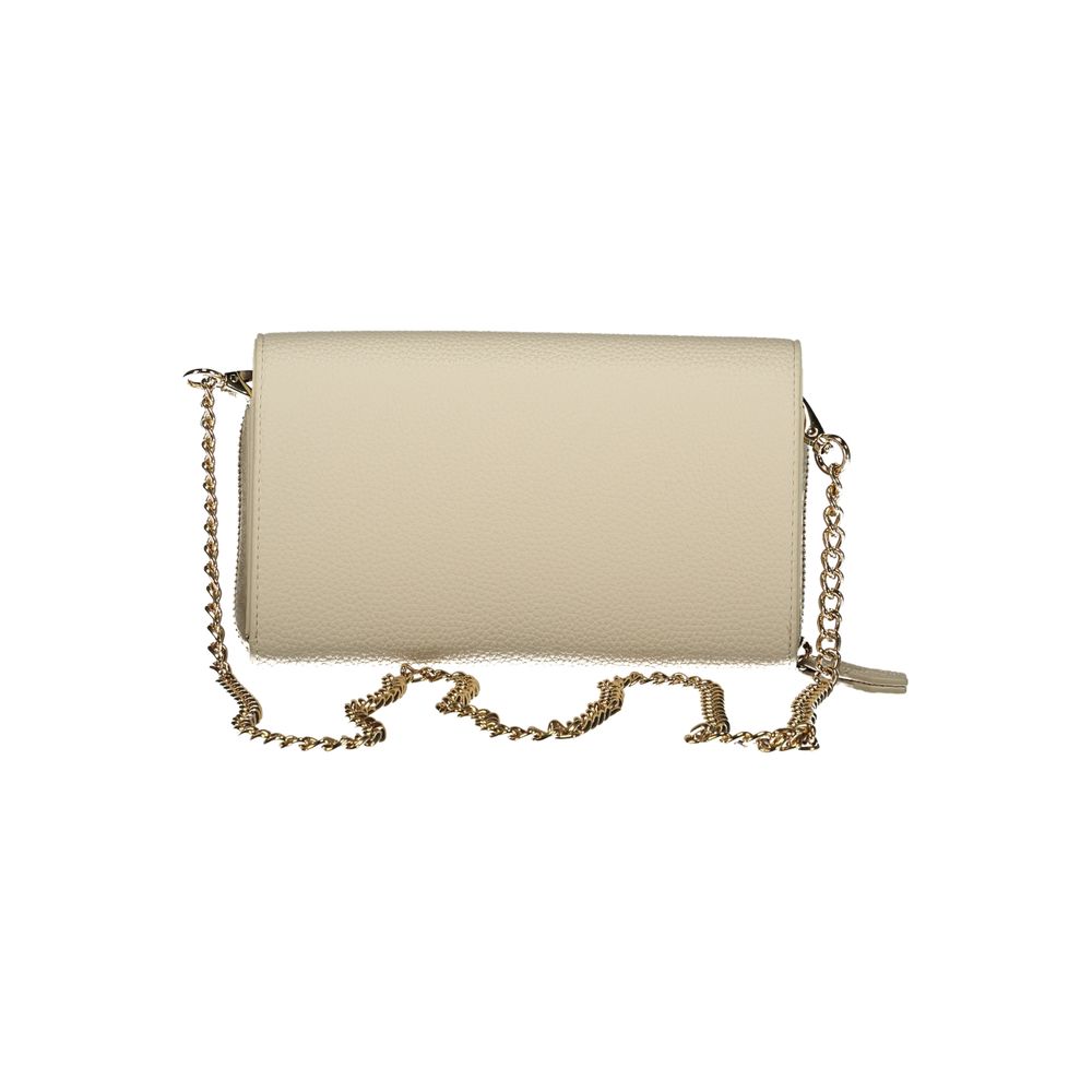 Valentino - Elegant Textured Chain Wallet On Chain - Beige