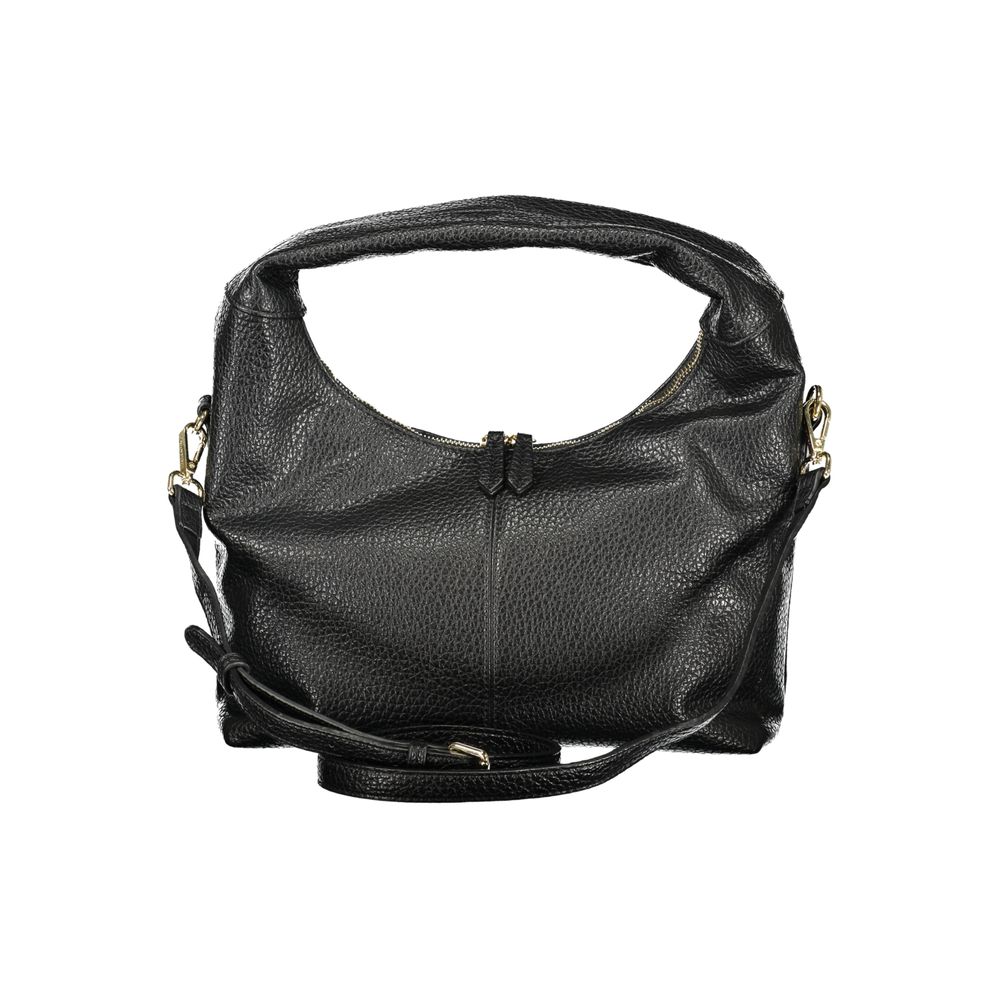 Valentino - Structured Textured Hobo Bag - Black
