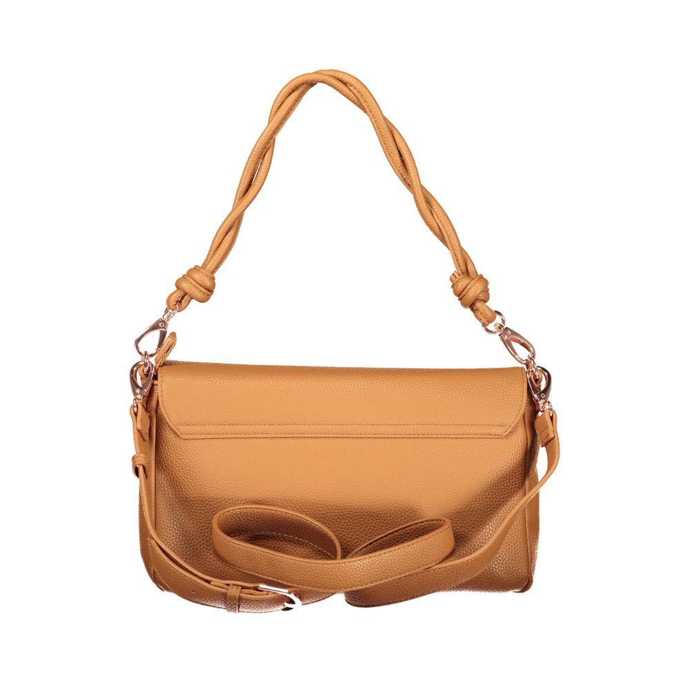 Valentino - Chic Braided Handle Textured Shoulder Bag - Tan