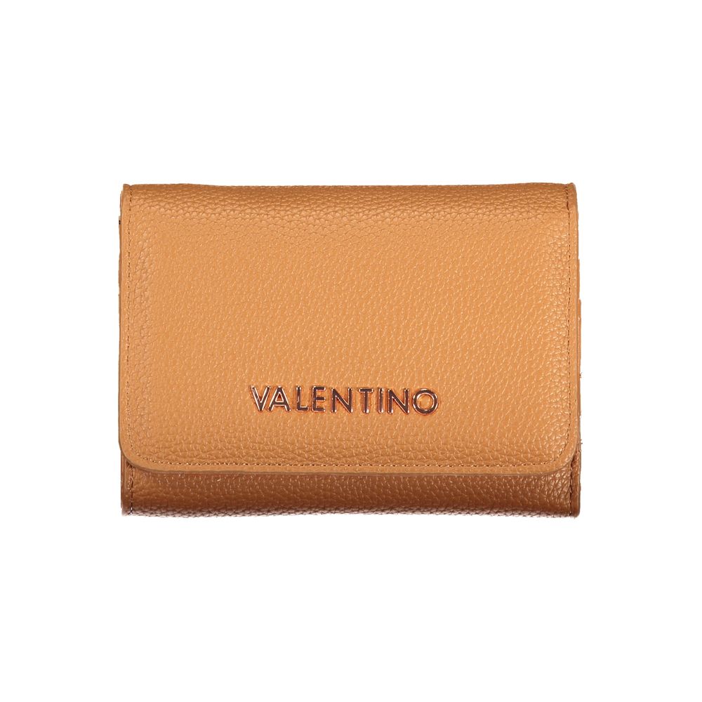 Valentino - Polished Textured Compact Flap Wallet - Brown