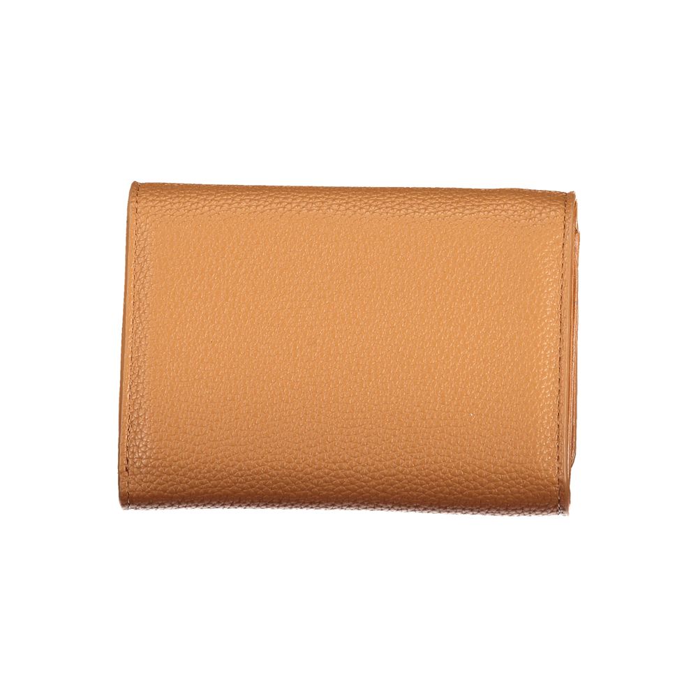 Valentino - Polished Textured Compact Flap Wallet - Brown