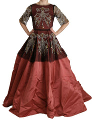 Dolce & Gabbana Crystal Chandelier Silk Princess Gown Dress -   -  Dolce & Gabbana.