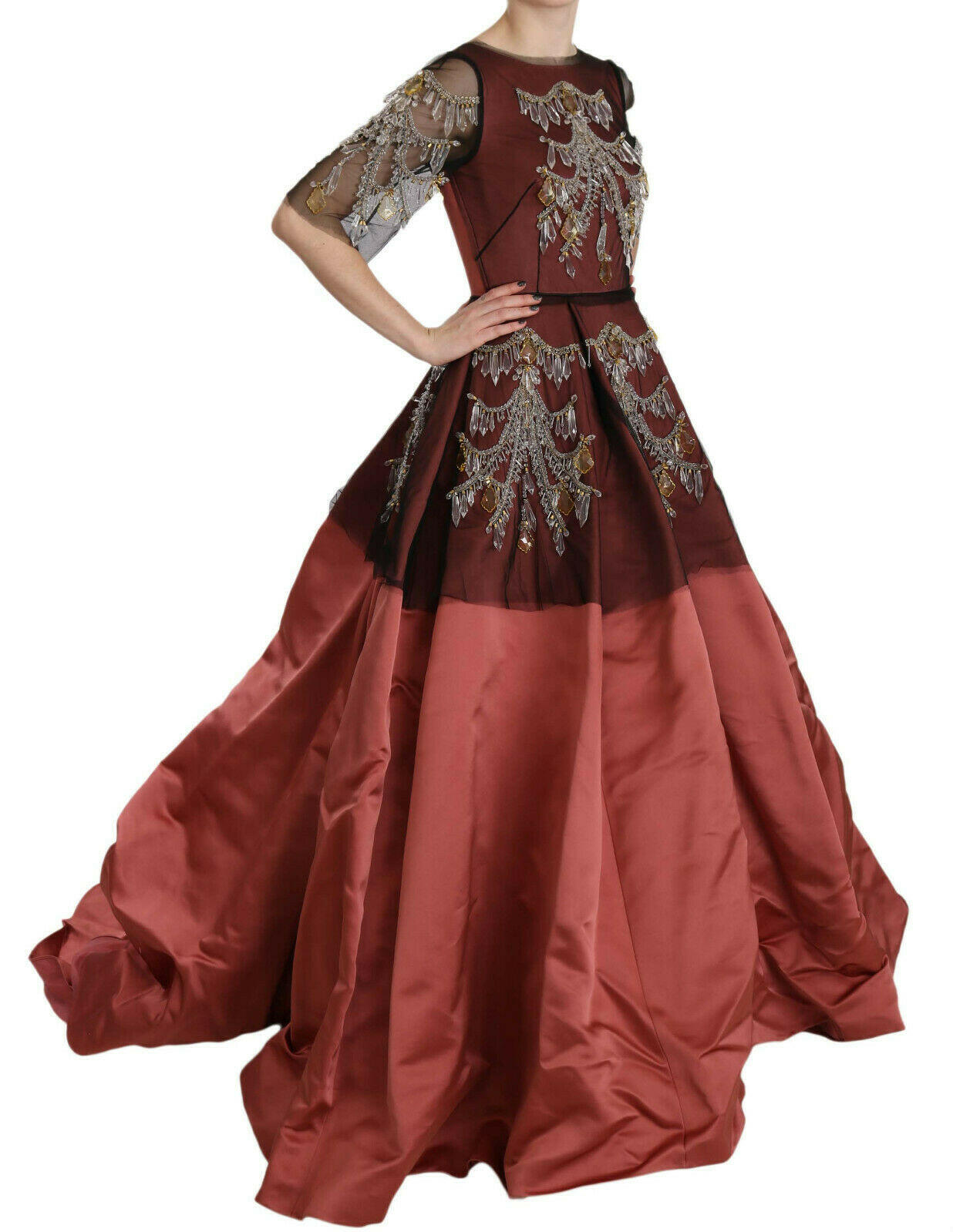Dolce & Gabbana Crystal Chandelier Silk Princess Gown Dress -   -  Dolce & Gabbana.