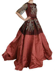 Dolce & Gabbana Crystal Chandelier Silk Princess Gown Dress -   -  Dolce & Gabbana.