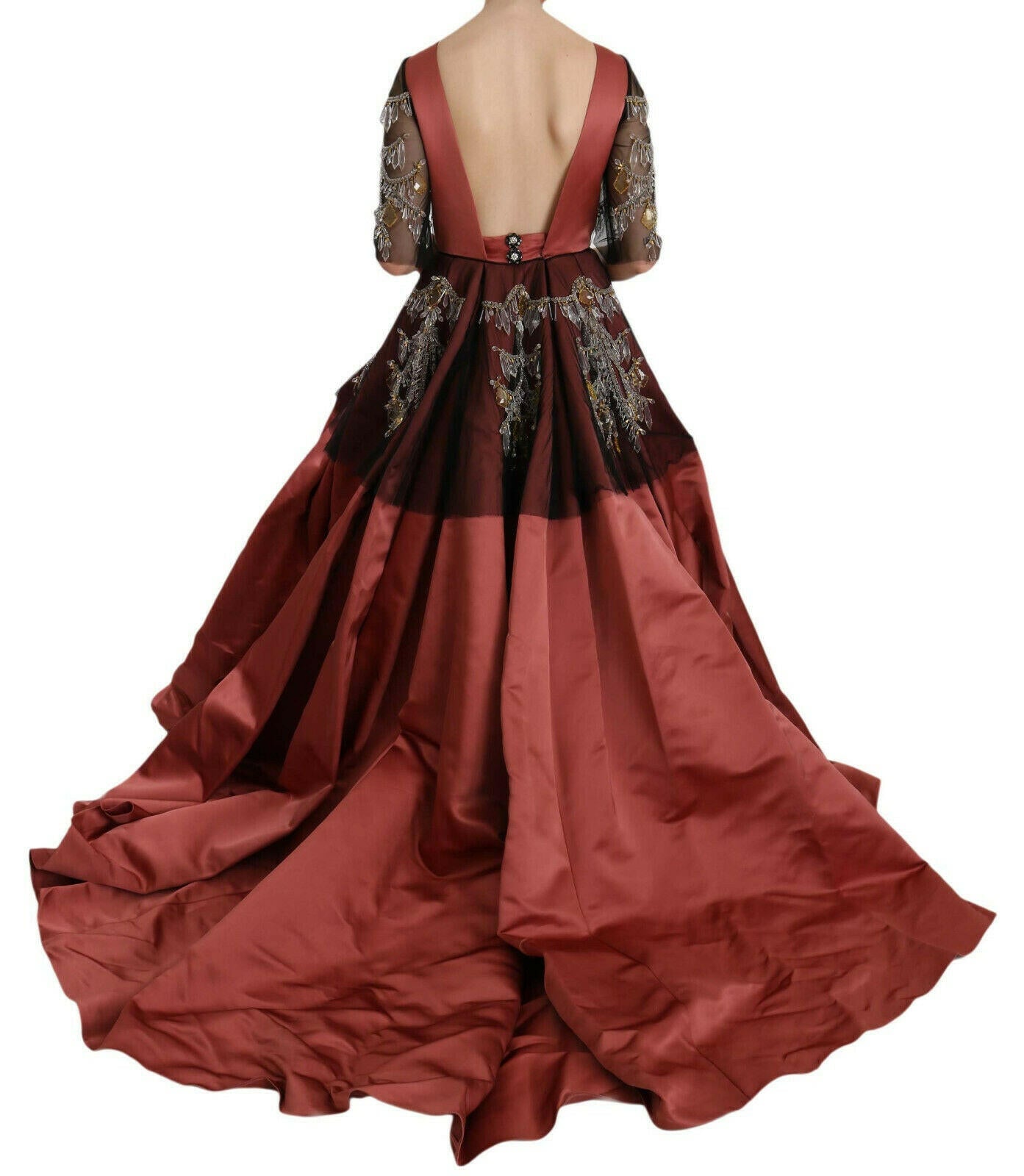 Dolce & Gabbana Crystal Chandelier Silk Princess Gown Dress -   -  Dolce & Gabbana.