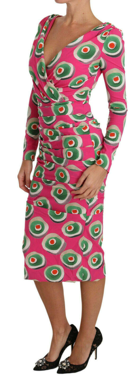 Dolce & Gabbana Pink Silk Cup Cake Sheath Stretch  Dress -   -  Dolce & Gabbana.