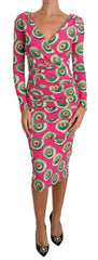 Dolce & Gabbana Pink Silk Cup Cake Sheath Stretch  Dress -   -  Dolce & Gabbana.