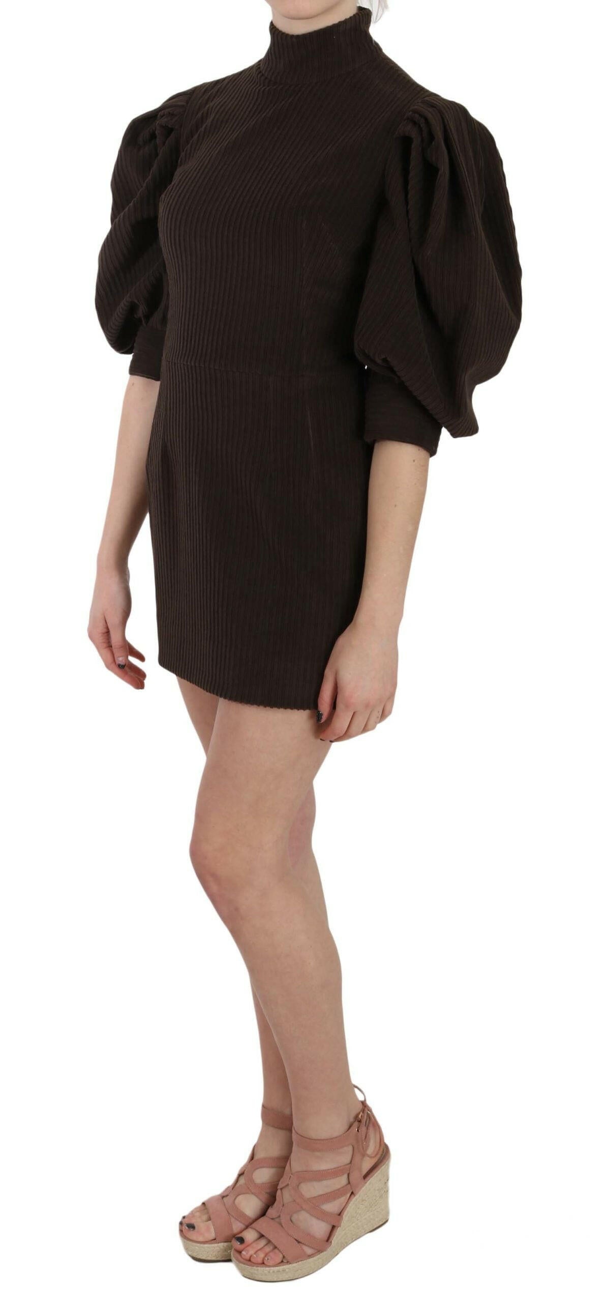 Dolce & Gabbana Brown Corduroy Bodycon Cotton Mini Dress -   -  Dolce & Gabbana.