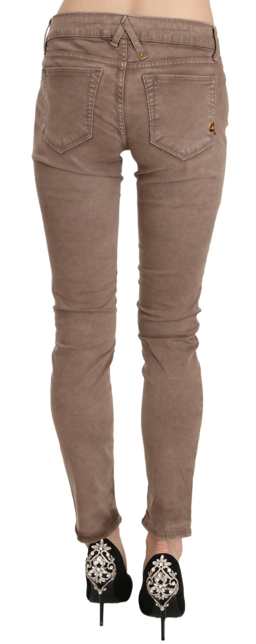 CYCLE Brown Low Waist Slim Fit Skinny Pants -   -  CYCLE.