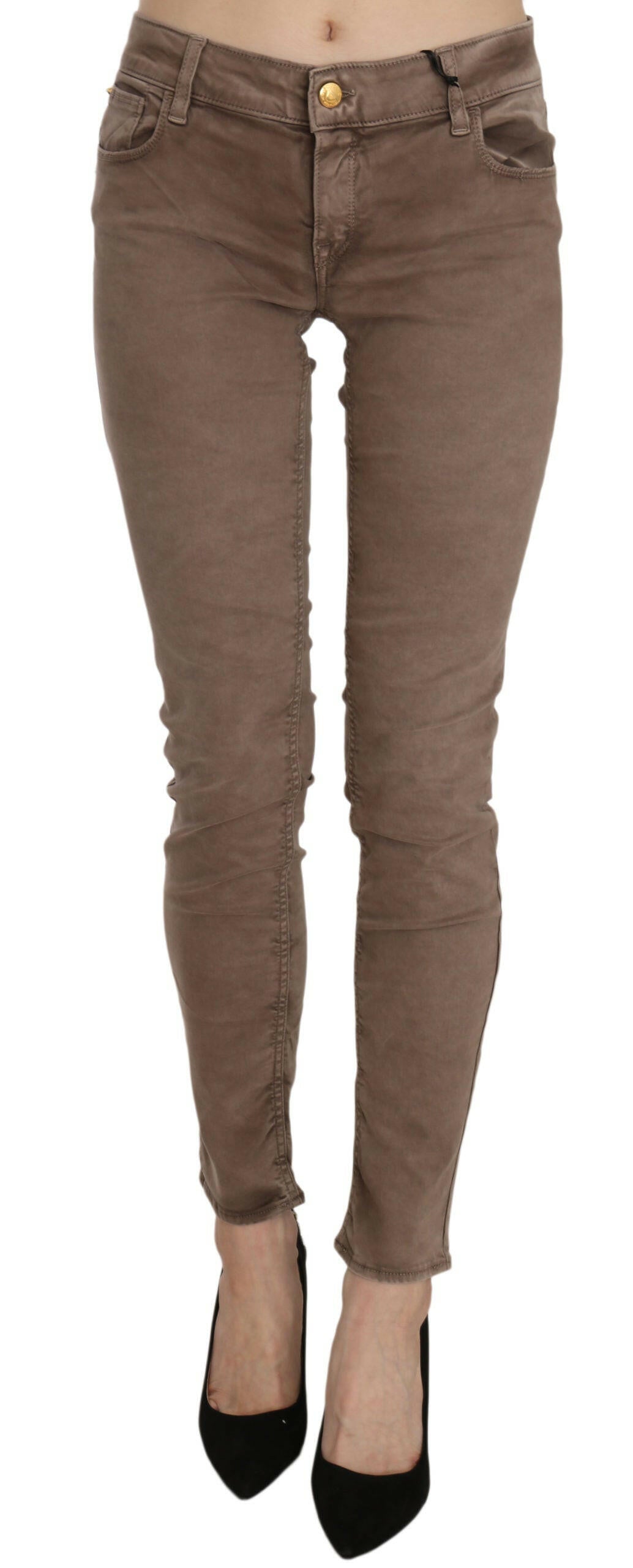CYCLE Brown Low Waist Slim Fit Skinny Pants -   -  CYCLE.