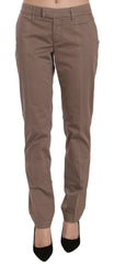 Dondup Brown Low Waist Straight Cut Trouser Pant -   -  Dondup.