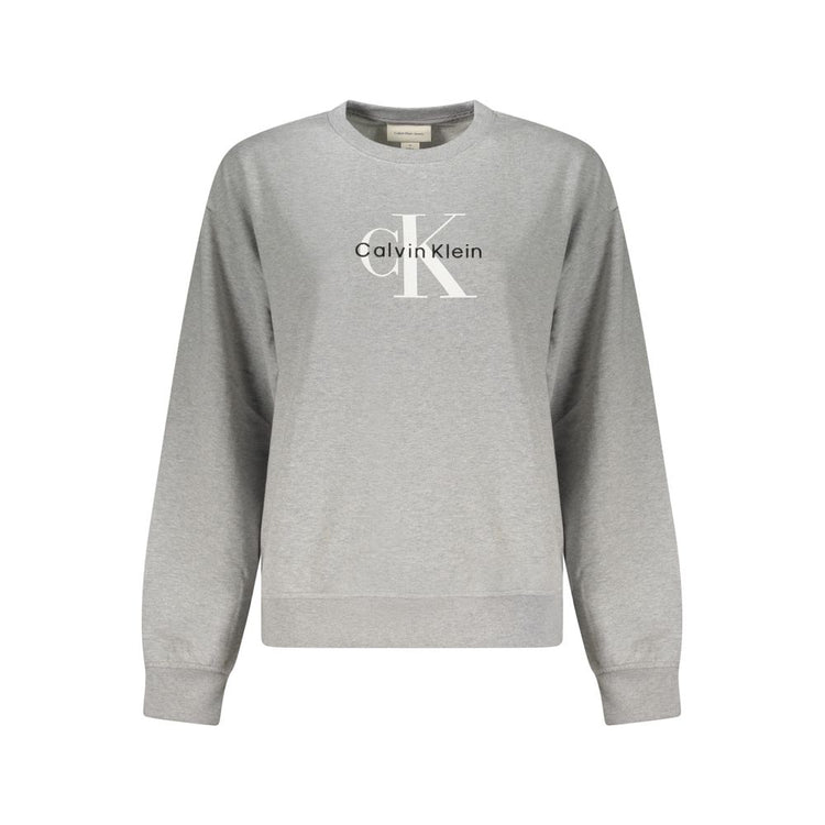 Calvin Klein - Relaxed Cotton Blend Logo Sweatshirt - Grey Calvin Klein