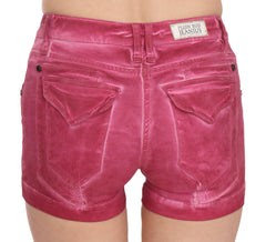 PLEIN SUD Pink Mid Waist Cotton Mini Denim Shorts -   -  PLEIN SUD.