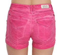 PLEIN SUD Pink Mid Waist Cotton Denim Mini Shorts -   -  PLEIN SUD.