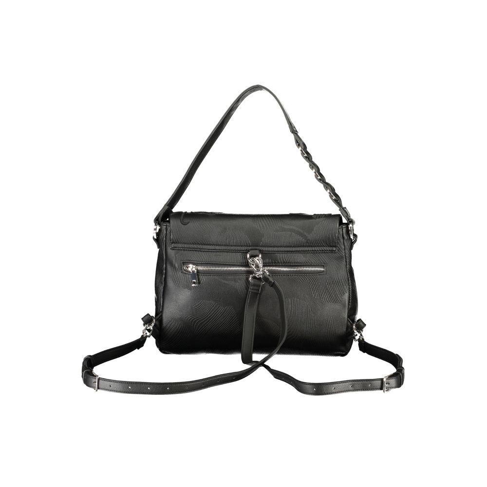 Desigual - Sleek Convertible Embossed PU Backpack - Black