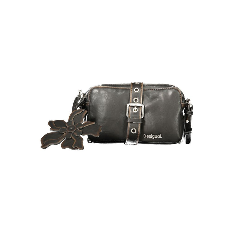 Desigual - Edgy Floral Charm Crossbody Bag - Brown Desigual