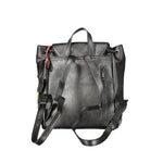 Desigual - Edgy Perforated PU Leather Backpack with Front Pockets - Black Desigual