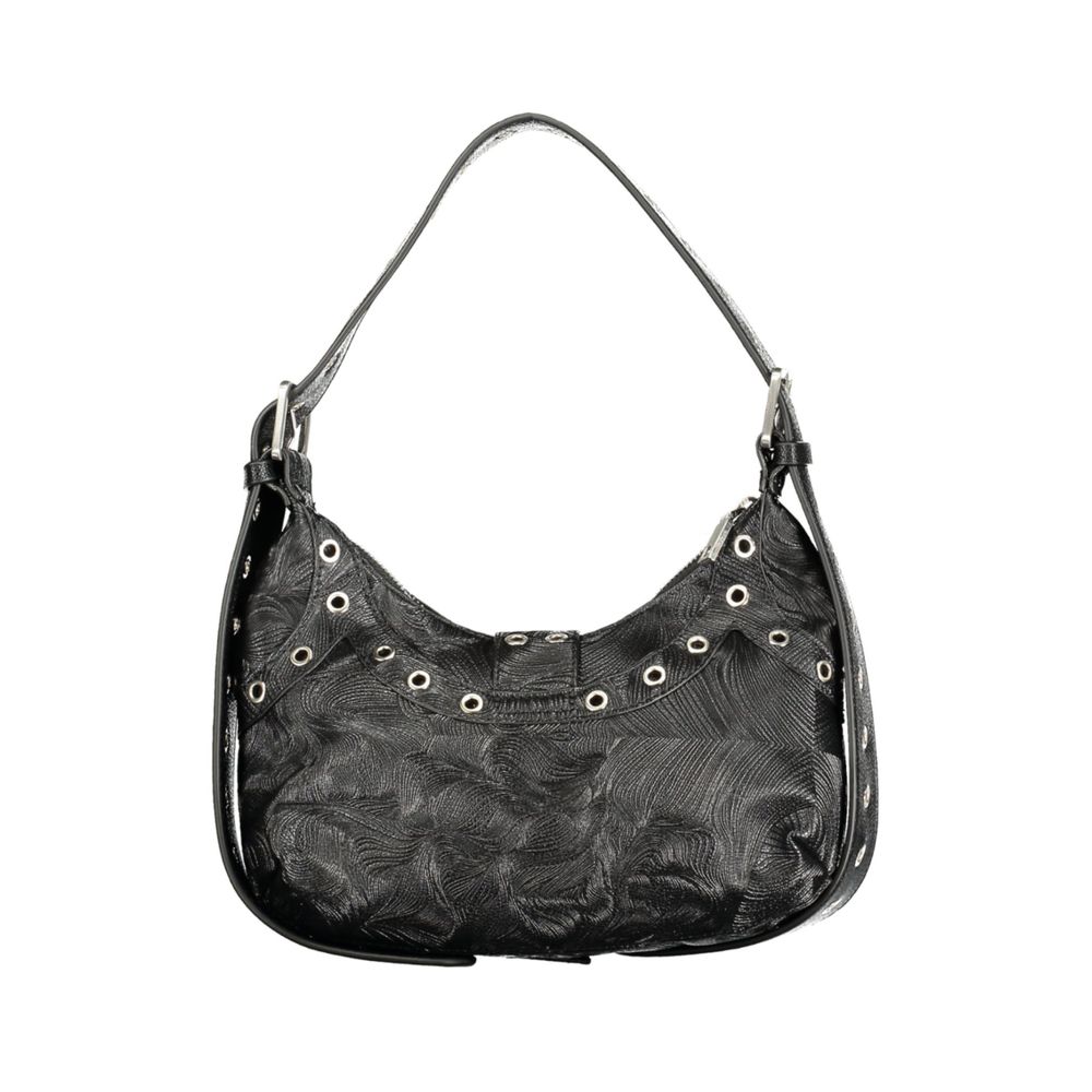 Desigual - Edgy Textured Eyelet Detail Shoulder Bag - Black