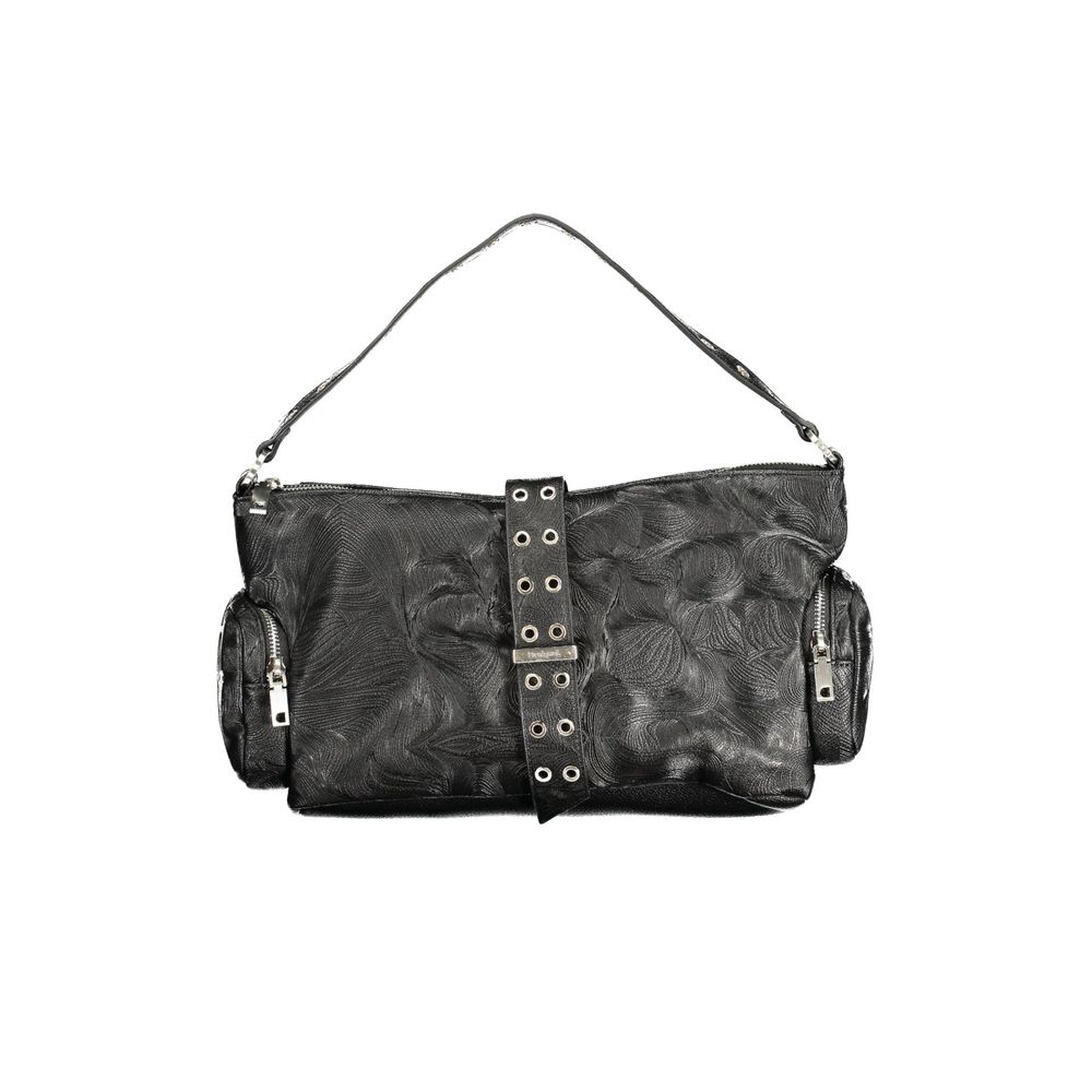 Desigual - Edgy Embossed Grommet Detail Shoulder Bag - Black