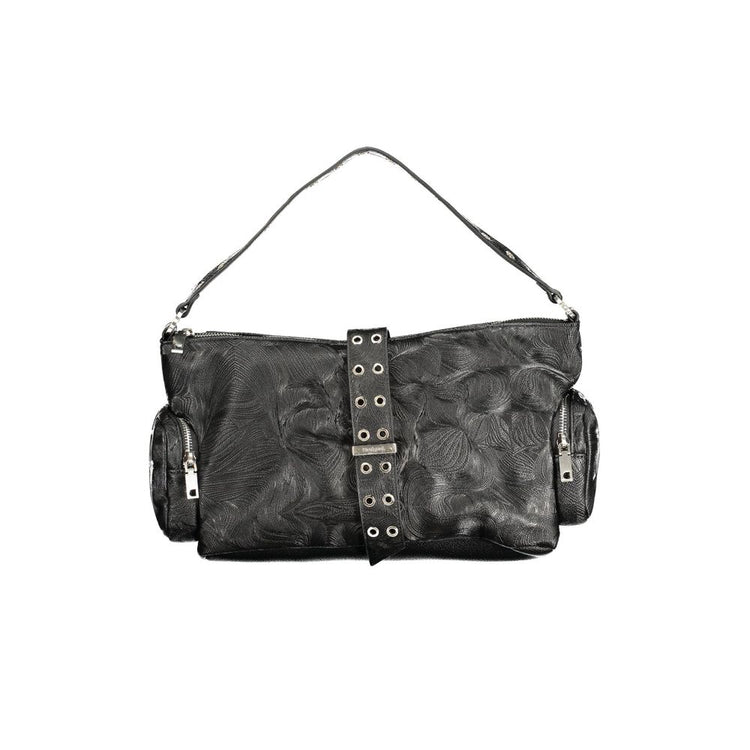 Desigual - Edgy Embossed Grommet Detail Shoulder Bag - Black Desigual
