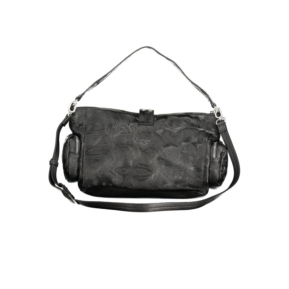 Desigual - Edgy Embossed Grommet Detail Shoulder Bag - Black