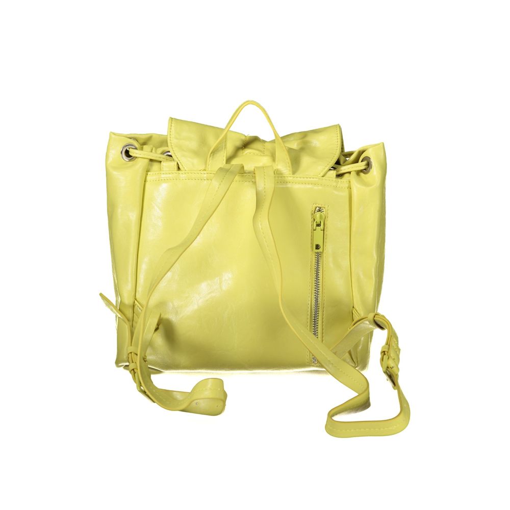 Desigual - Playful Bow Detail Glossy PU Backpack - Yellow