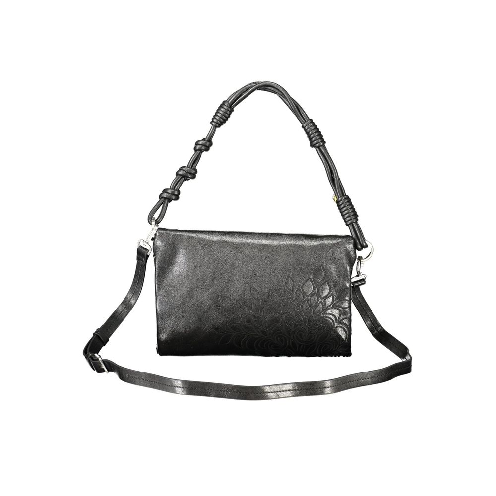 Desigual - Bold Textured Knotted Handle Shoulder Bag - Black