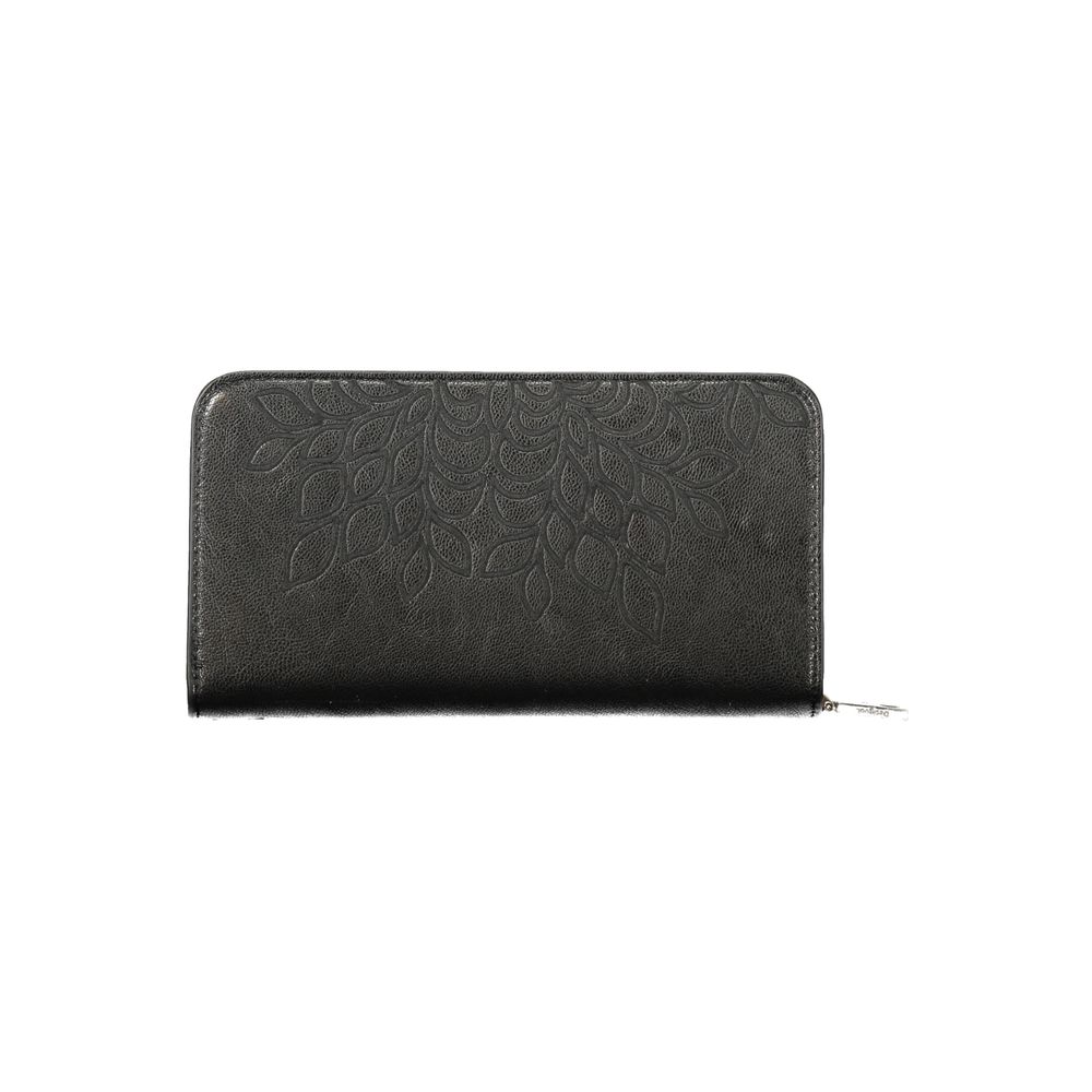 Desigual - Sleek Textured Polyethylene Zip Wallet - Black