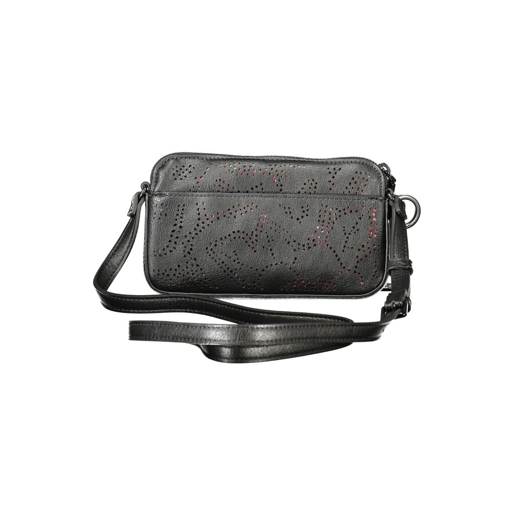 Desigual - Playful Perforated Polyethylene Mini Crossbody Bag - Black