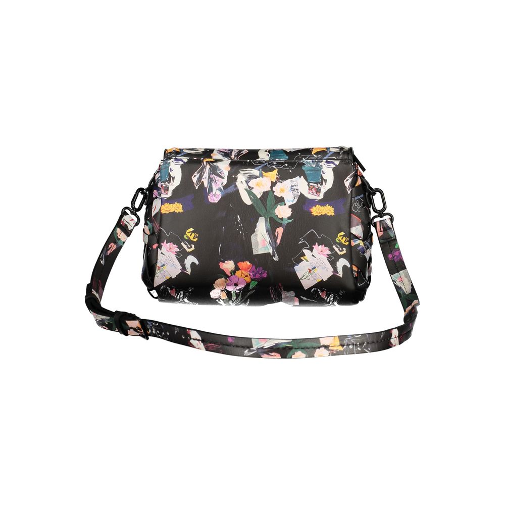 Desigual - Artistic Woven Floral Print Mini Crossbody Bag - Black Floral