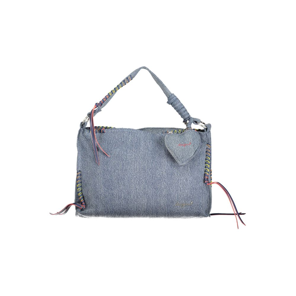 Desigual - Playful Denim Leiria Shoulder Bag With Heart Charm - Blue