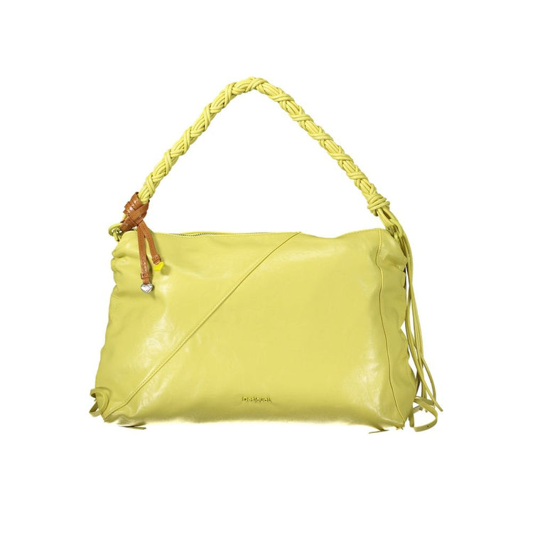 Desigual - Vibrant Braided Handle Polyethylene Shoulder Bag - Yellow Desigual
