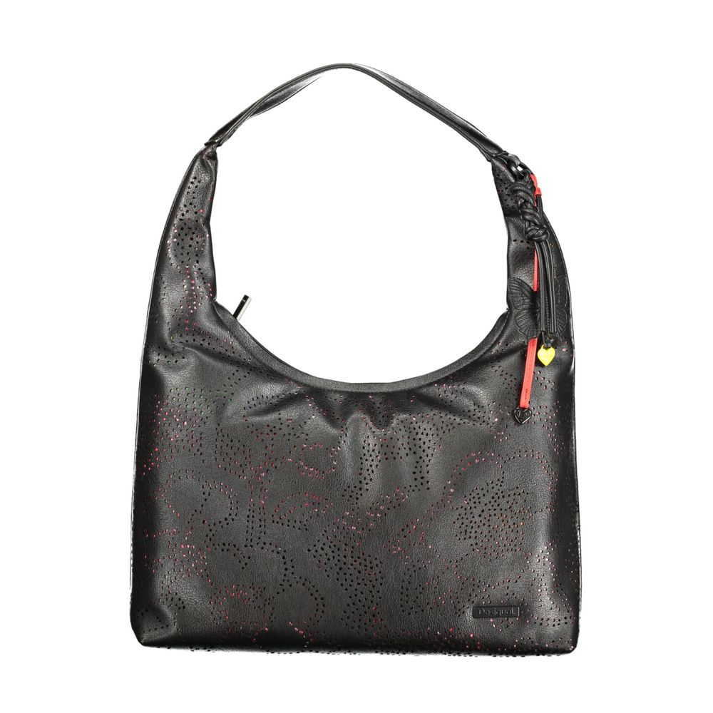 Desigual - Edgy Perforated Polyethylene Shoulder Bag - Black