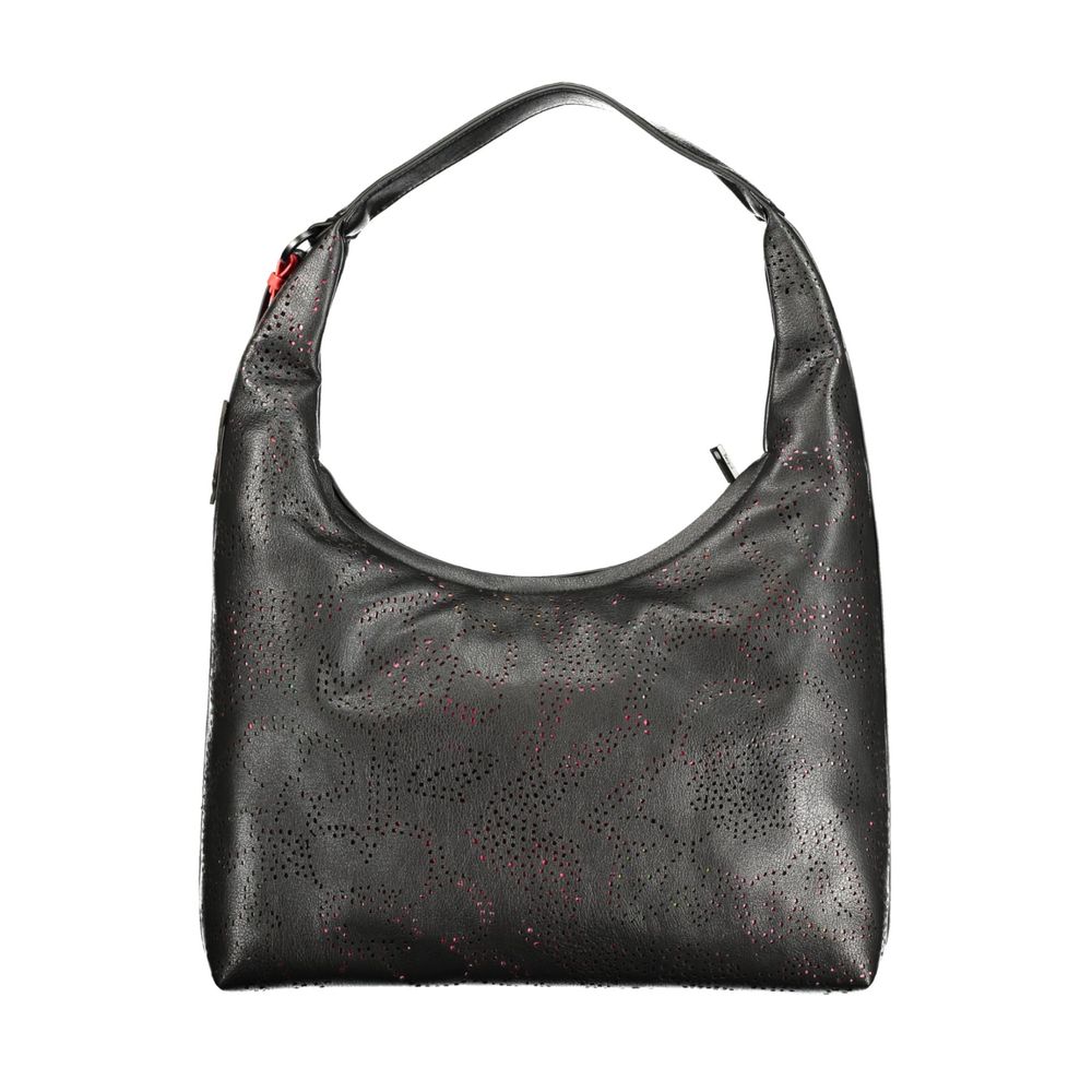 Desigual - Edgy Perforated Polyethylene Shoulder Bag - Black