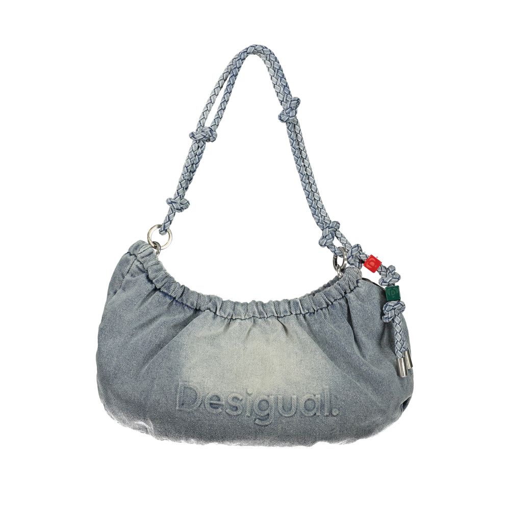 Desigual - Playful Braided Rope Denim Shoulder Bag - Azzurro