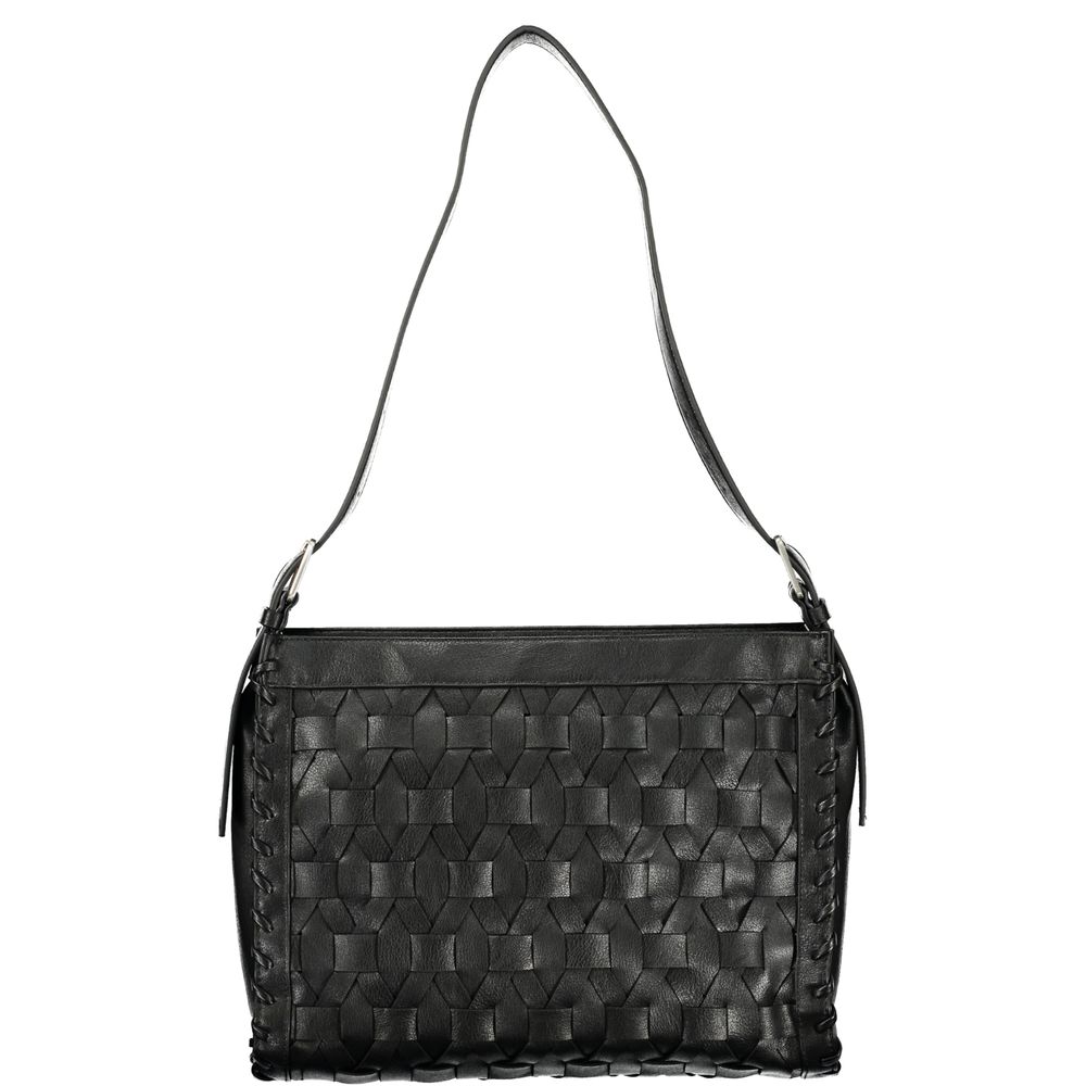 Desigual - Edgy Woven Textured Structured Shoulder Bag - Black