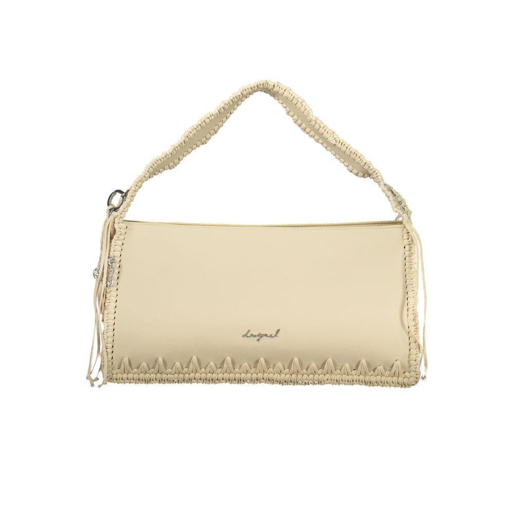 Desigual - Bohemian Braided Studded Shoulder Bag - Beige