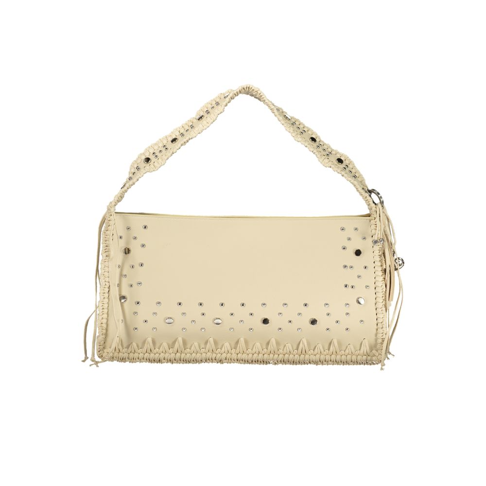 Desigual - Bohemian Braided Studded Shoulder Bag - Beige