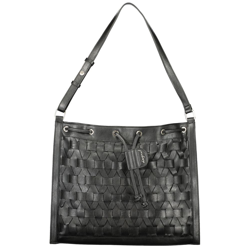 Desigual - Edgy Woven Polyurethane Convertible Backpack - Black