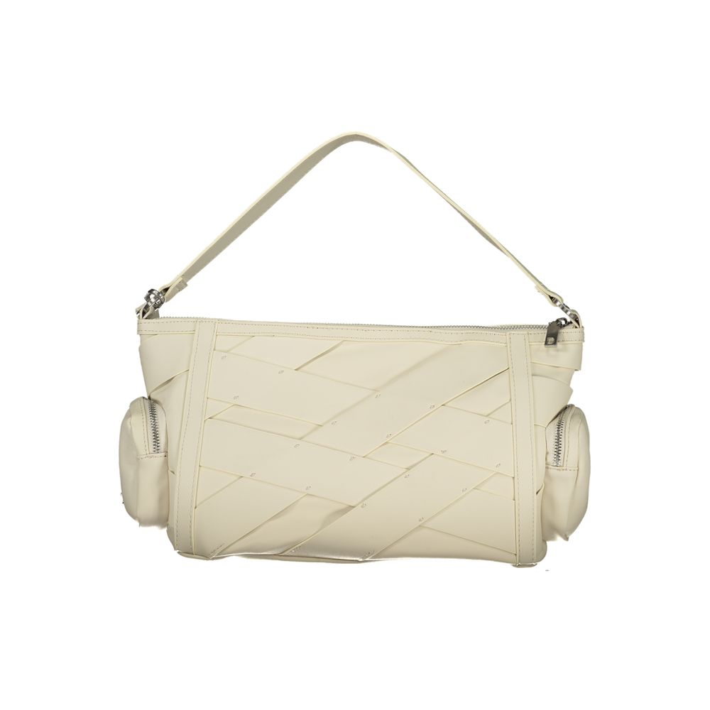 Desigual - Textured Woven Polyurethane Shoulder Bag - White