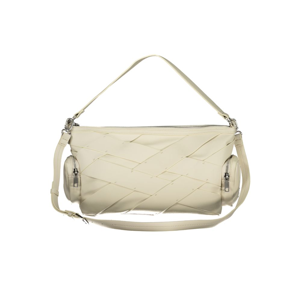 Desigual - Textured Woven Polyurethane Shoulder Bag - White